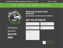 Tablet Screenshot of jacksjunkremoval.com